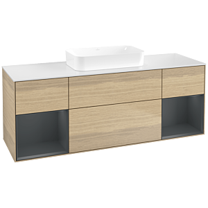 Villeroy and Boch Finion Villeroy and Boch Finion F741HGPC 160x60.3x50.1cm, shelves Midnight matt lacquer, Oak Veneer