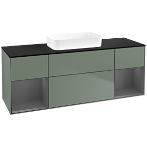 Villeroy and Boch Finion Villeroy and Boch Finion F742GKGM 160x60.3x50.1cm, shelves Anthracite matt lacquer, Olive Matt Lacquer