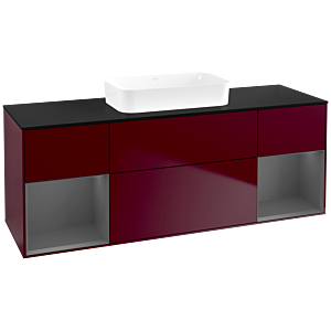 Villeroy and Boch Finion Villeroy and Boch Finion F742GKHB 160x60.3x50.1cm, shelves Anthracite matt lacquer, Peony Matt