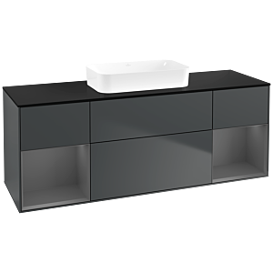 Villeroy and Boch Finion Villeroy and Boch Finion F742GKHG 160x60.3x50.1cm, shelves Anthracite matt lacquer, Midnight Blue Matt Lacquer