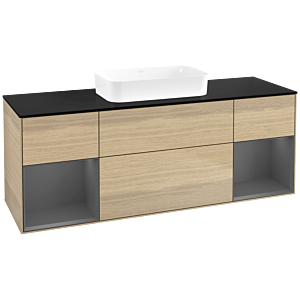 Villeroy and Boch Finion Villeroy and Boch Finion F742GKPC 160x60.3x50.1cm, shelves Anthracite matt lacquer, Oak Veneer
