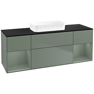 Villeroy and Boch Finion Villeroy and Boch Finion F742GMGM 160x60.3x50.1cm, shelves olive matt lacquer, Olive Matt Lacquer