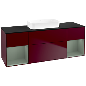Villeroy and Boch Finion Villeroy and Boch Finion F742GMHB 160x60.3x50.1cm, shelves olive matt lacquer, Peony Matt