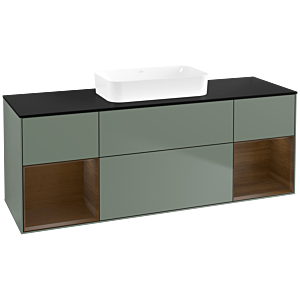 Villeroy and Boch Finion Villeroy and Boch Finion F742GNGM 160x60.3x50.1cm, shelves Walnut veneer, Olive Matt Lacquer