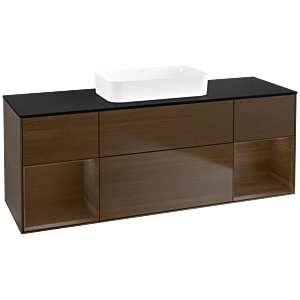 Villeroy et Boch Finion Villeroy et Boch F742GNGN 160x60.3x50.1cm, étagères placage noyer, placage noyer