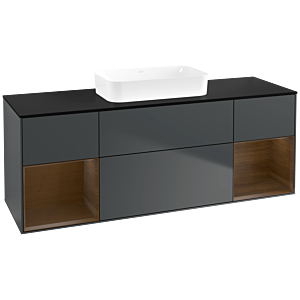 Villeroy and Boch Finion Villeroy and Boch Finion F742GNHG 160x60.3x50.1cm, shelves Walnut veneer, Midnight Blue Matt Lacquer