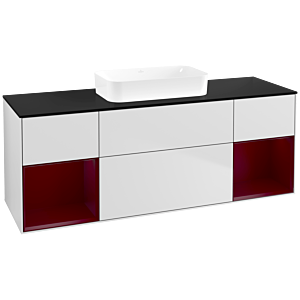 Villeroy und Boch Finion Waschtischunterschrank F742HBMT 160x60,3x50,1cm, Regale Peony matt lacquer, White matt lacquer