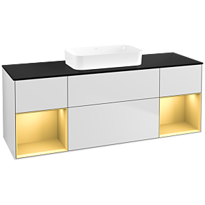 Villeroy and Boch Finion Villeroy and Boch Finion F742HFMT 160x60.3x50.1cm, shelves gold matt lacquer, white matt lacquer