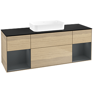 Villeroy and Boch Finion Villeroy and Boch Finion F742HGPC 160x60.3x50.1cm, shelves Midnight matt lacquer, Oak Veneer