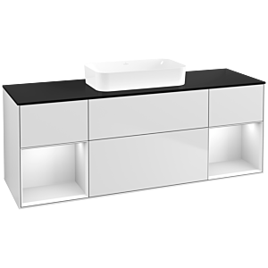 Villeroy und Boch Finion Waschtischunterschrank F742MTMT 160x60,3x50,1cm, Regale White matt lacquer, White matt lacquer