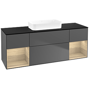 Villeroy and Boch Finion Villeroy and Boch Finion F742PCGK 160x60.3x50.1cm, shelves Oak Veneer , anthracite matt