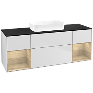 Villeroy und Boch Finion Waschtischunterschrank F742PCMT 160x60,3x50,1cm, Regale Oak Veneer, White matt lacquer