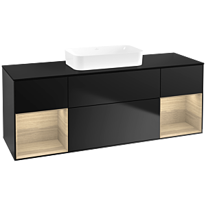 Villeroy and Boch Finion Villeroy and Boch Finion F742PCPD 160x60.3x50.1cm, shelves Oak Veneer , black matt lacquer