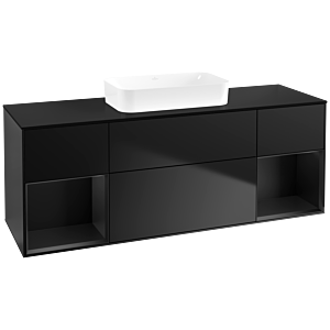 Villeroy and Boch Finion Villeroy and Boch Finion F742PDPD 160x60.3x50.1cm, shelves Black matt lacquer, Black matt lacquer