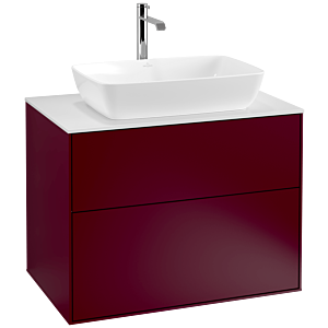 Villeroy und Boch Finion Waschtischunterschrank F75100HB 80x60,3cm, Abdeckplatte white matt, Peony Matt