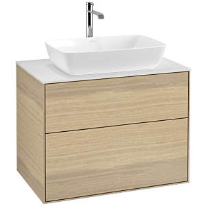 Villeroy und Boch Finion Waschtischunterschrank F75100PC 80x60,3cm, Abdeckplatte white matt, Oak Veneer
