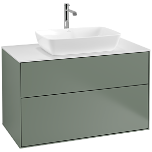 Villeroy and Boch Finion Villeroy and Boch Finion F76100GM 100x60.3cm, cover plate white matt, Olive Matt Lacquer