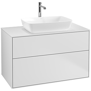 Villeroy und Boch Finion Waschtischunterschrank F76100MT 100x60,3cm, Abdeckplatte white matt, White matt lacquer