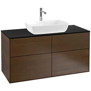Villeroy and Boch Finion Villeroy and Boch Finion F79200GN 120x60.3cm, cover plate black matt, walnut veneer