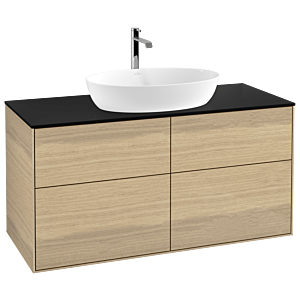 Villeroy and Boch Finion Villeroy and Boch Finion F79200PC 120x60.3cm, cover plate black matt, Oak Veneer