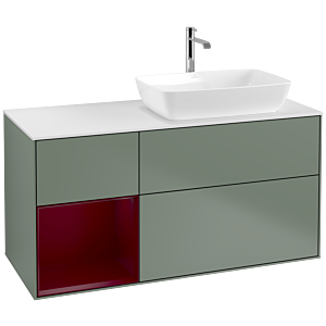 Villeroy and Boch Finion Villeroy and Boch Finion F801HBGM 120cm, cover plate matt white, shelves Peony matt lacquer, Olive Matt Lacquer