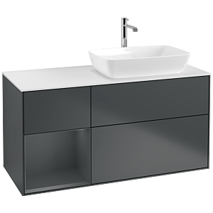 Villeroy and Boch Finion Villeroy and Boch Finion F801HGHG 120cm, cover plate white matt, shelves Midnight matt lacquer, Midnight Blue Matt Lacquer