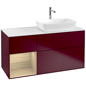 Villeroy and Boch Finion Villeroy and Boch Finion F801PCHB 120cm, cover plate matt white, shelves Oak Veneer , Peony Matt