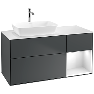 Villeroy and Boch Finion Villeroy and Boch Finion F811GFHG 120cm, cover plate matt white, shelves Glossy white lacquer, Midnight Blue Matt Lacquer
