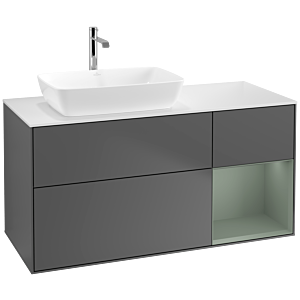 Villeroy and Boch Finion Villeroy and Boch Finion F811GMGK 120cm, white matt top, matt lacquer shelves, matt anthracite