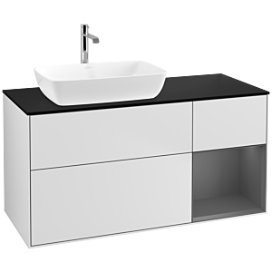 Villeroy and Boch Finion Villeroy and Boch Finion F812GKMT 120cm, cover plate black matt, shelves anthracite matt lacquer, white matt lacquer