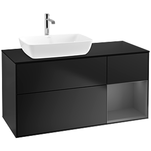 Villeroy and Boch Finion Villeroy and Boch Finion F812GKPD 120cm, cover plate black matt, shelves Anthracite matt lacquer, black matt lacquer