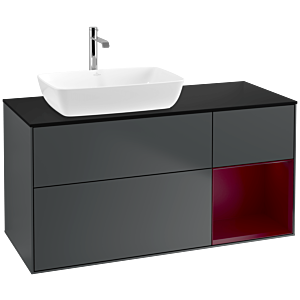 Villeroy and Boch Finion Villeroy and Boch Finion F812HBHG 120cm, cover plate matt black, shelves Peony matt lacquer, Midnight Blue Matt Lacquer