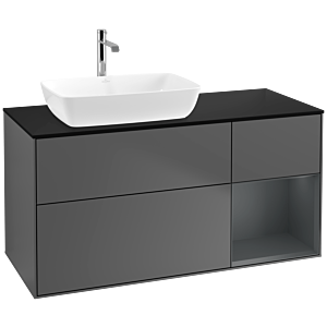 Villeroy and Boch Finion Villeroy and Boch Finion F812HGGK 120cm, cover plate black matt, shelves Midnight matt lacquer, Anthracite matt