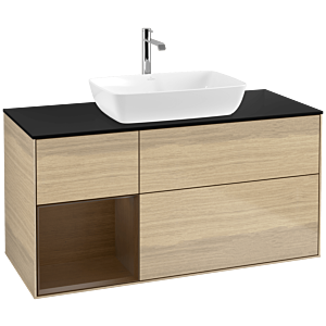 Villeroy and Boch Finion Villeroy and Boch Finion F822GNPC 120cm, cover plate black matt, shelves Walnut Veneer , Oak Veneer