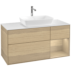 Villeroy and Boch Finion Villeroy and Boch Finion F831PCPC 120cm, cover plate white matt, shelves Oak Veneer , Oak Veneer
