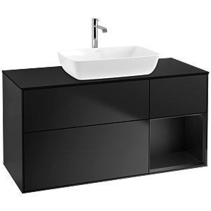Villeroy and Boch Finion Villeroy and Boch Finion F832PDPD 120cm, cover plate black matt, shelves black matt lacquer, black matt lacquer