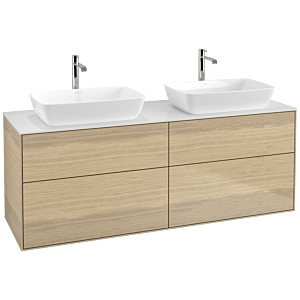 Villeroy et Boch Finion F84100PC 160x60.3cm, plaque de recouvrement blanc mat, Oak Veneer
