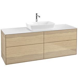 Villeroy und Boch Finion Waschtischunterschrank F85100PC 160x60,3cm, Abdeckplatte white matt, Oak Veneer