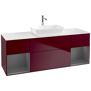 Villeroy and Boch Finion Villeroy and Boch Finion F861GKHB 160cm, cover plate matt white, shelves anthracite matt lacquer, Peony Matt