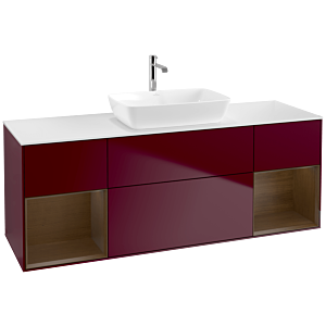 Villeroy and Boch Finion Villeroy and Boch Finion F861GNHB 160cm, cover plate matt white, shelves Walnut Veneer , Peony Matt