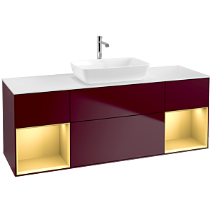 Villeroy and Boch Finion Villeroy and Boch Finion F861HFHB 160cm, cover plate white matt, shelves gold matt lacquer, Peony Matt