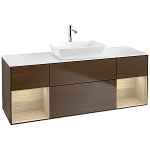 Villeroy and Boch Finion Villeroy and Boch Finion F861PCGN 160cm, cover plate matt white, shelves Oak Veneer , Oak Veneer veneer
