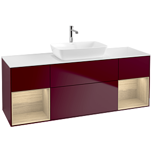 Villeroy and Boch Finion Villeroy and Boch Finion F861PCHB 160cm, cover plate matt white, shelves Oak Veneer , Peony Matt