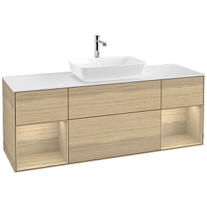 Villeroy and Boch Finion Villeroy and Boch Finion F861PCPC 160cm, cover plate matt white, shelves Oak Veneer , Oak Veneer
