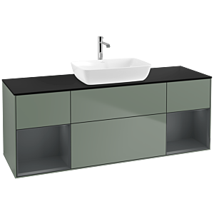 Villeroy and Boch Finion Villeroy and Boch Finion F862HGGM 160cm, cover plate black matt, shelves Midnight matt lacquer, Olive Matt Lacquer