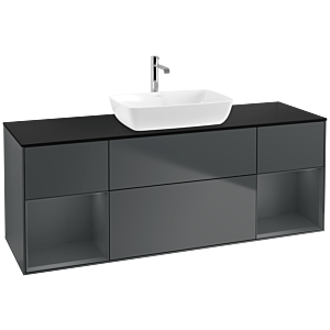 Villeroy and Boch Finion Villeroy and Boch Finion F862HGHG 160cm, cover plate black matt, shelves Midnight matt lacquer, Midnight Blue Matt Lacquer