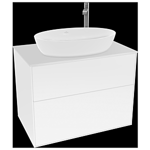 Villeroy et Boch Finion Villeroy et Boch F87100GF 80x60,3cm, plaque de recouvrement blanc mat, laqué blanc brillant