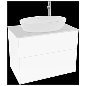 Villeroy und Boch Finion Waschtischunterschrank F87100MT 80x60,3cm, Abdeckplatte white matt, White matt lacquer