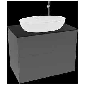 Villeroy and Boch Finion Villeroy and Boch Finion F87200GK 80x60.3cm, cover plate black matt, anthracite matt