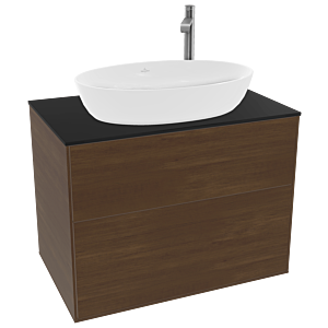 Villeroy and Boch Finion Villeroy and Boch Finion F87200GN 80x60.3cm, cover plate black matt, walnut veneer